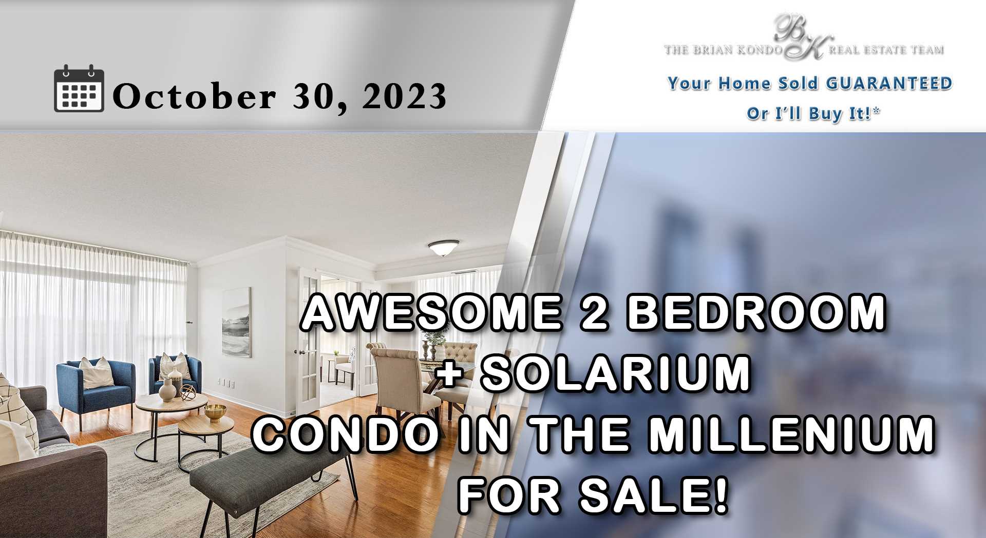 AWESOME 2 BEDROOM + SOLARIUM CONDO IN THE MILLENIUM FOR SALE!