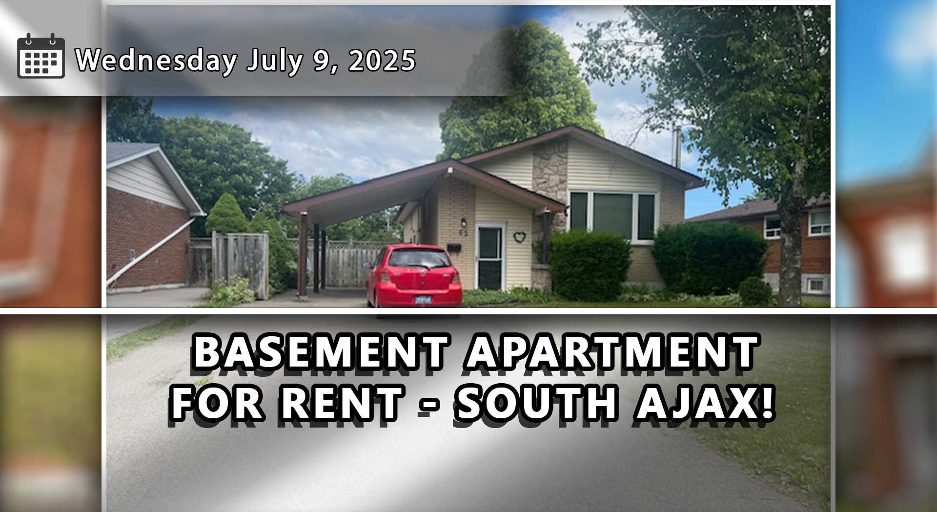 BASEMENT APARTMENT FOR RENT-SOUTH AJAX!
