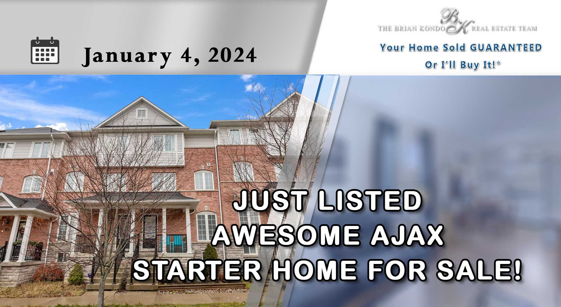 JUST LISTED AWESOME AJAX STARTER HOME FOR SALE!