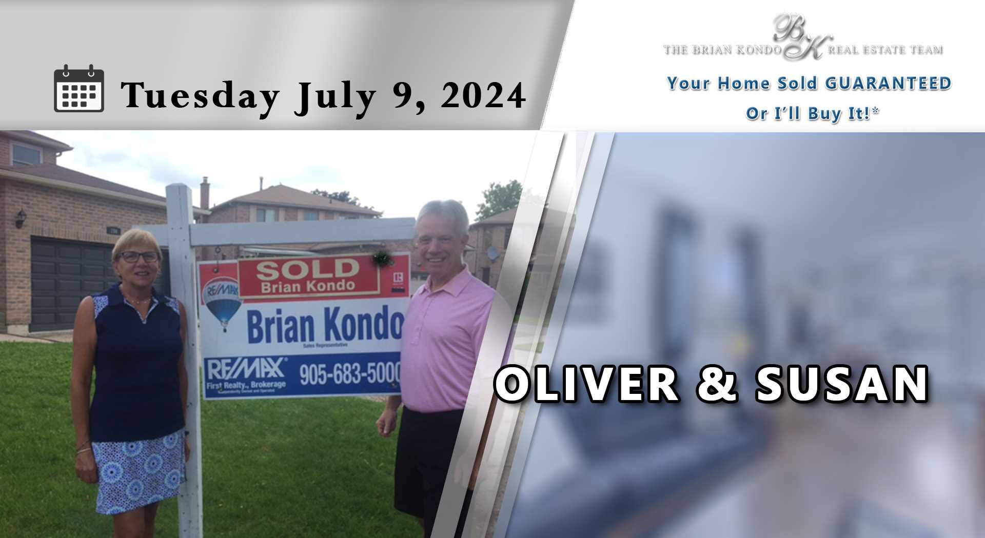 What Our Clients Had to Say About Working With The Brian Kondo Real Estate Team | Oliver and Susan