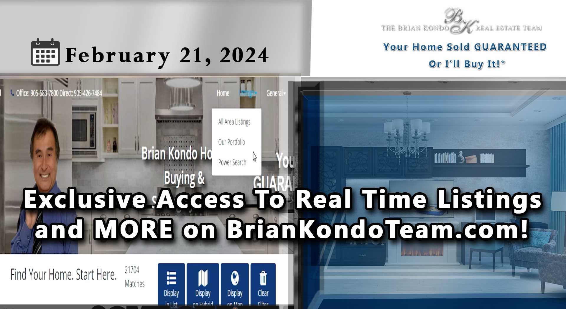 Exclusive Access To Real Time Listings and MORE on BrianKondoTeam.com!
