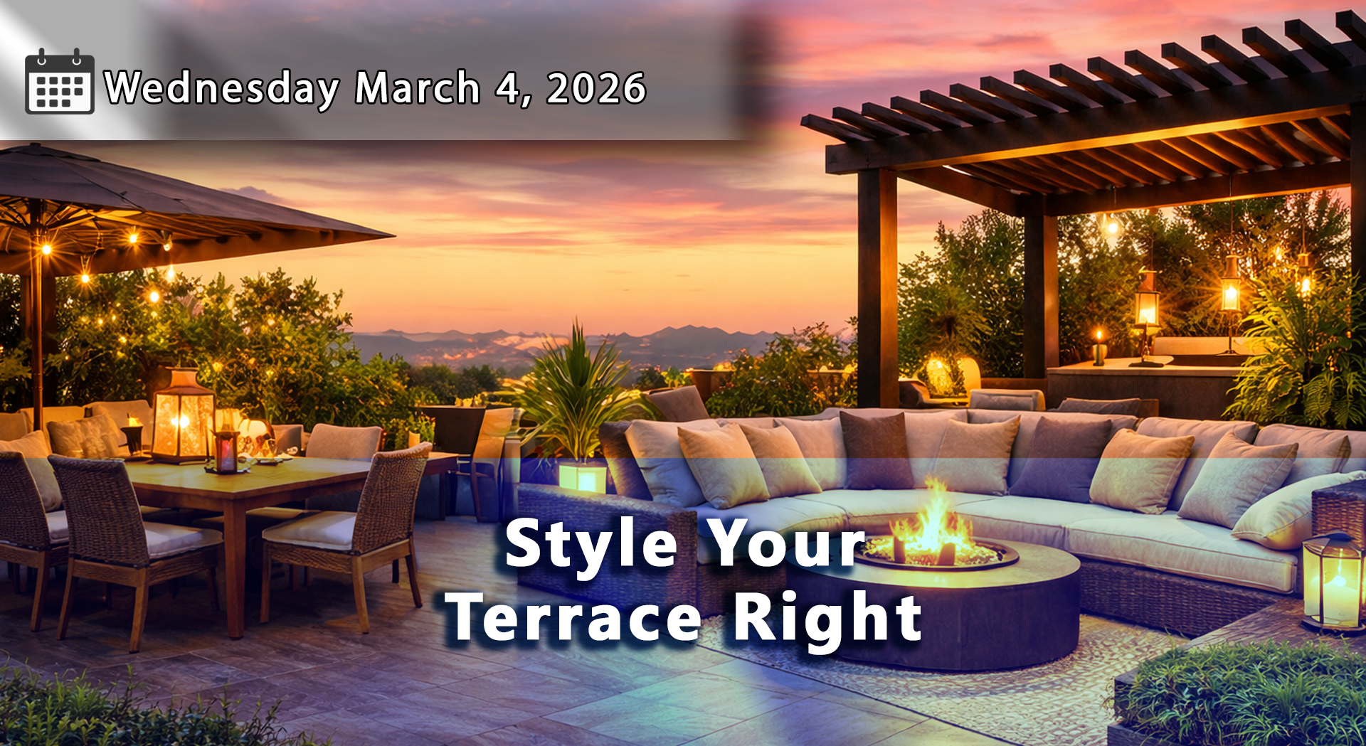 How to Style a Large Terrace for Everyday Living and Entertaining