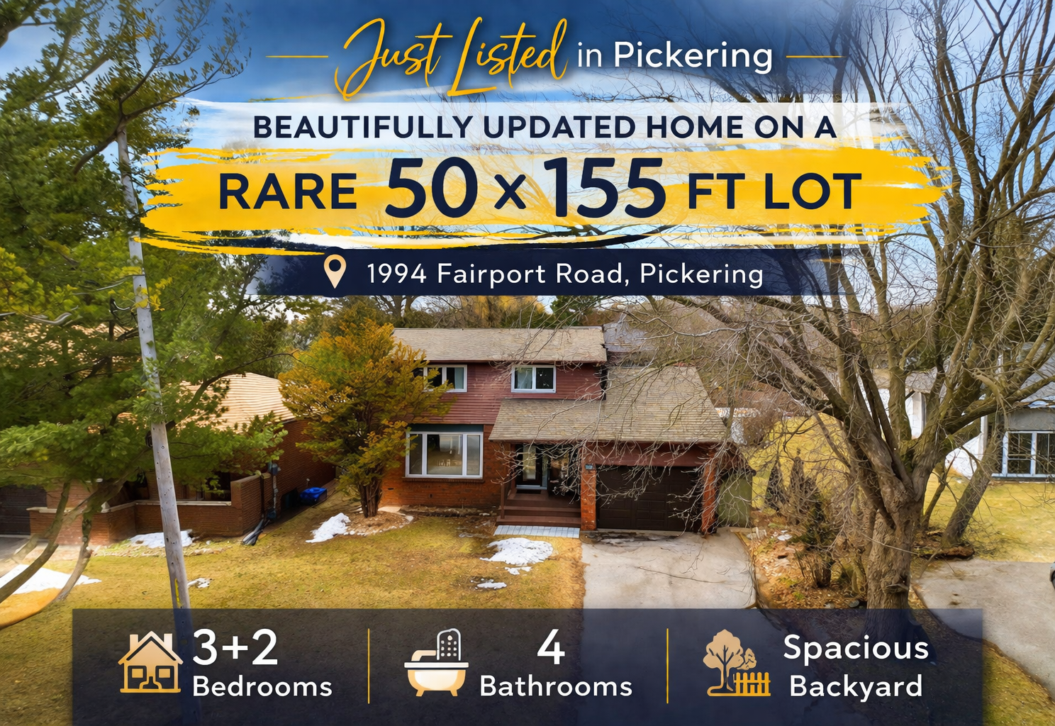 Just Listed in Pickering – Renovated Family Home on a Rare 50 x 155 Ft Lot