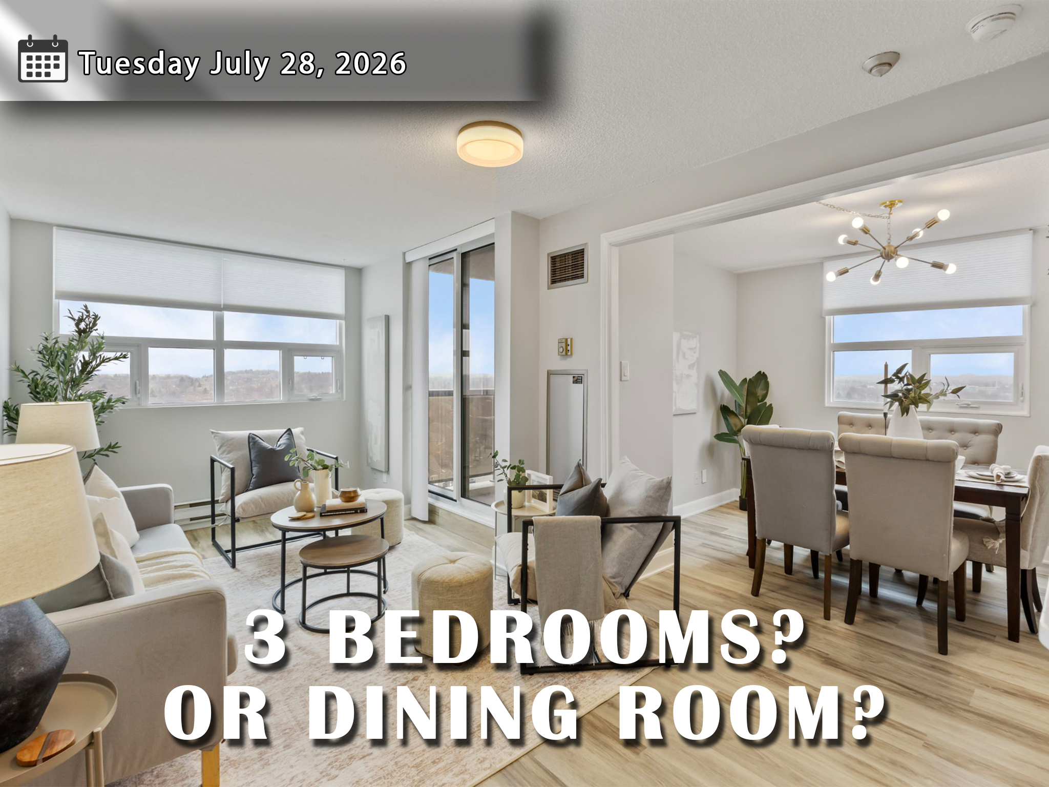 Condo For Sale | Need Three Bedrooms? Or Prefer a Dining Room? You Can Have Either.
